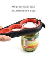 Abrepuertas Multifuncional Cuatro En Uno Anti Deslizamiento Para Botellas De Bebida Y Lata Herramienta De Cocina De Hierro - details 1