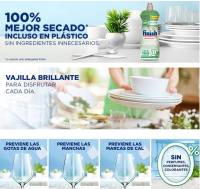 Finish 0% ABRILLANTADOR para el Lavavajillas, Vajilla Brillante y Seca, Previene Machas Cal, Sin Fosfatos, Perfumes ni Conservantes, Ecológico, Producto Sostenible, Respetuoso Medio Ambiente, Pack Reciclable - details 0