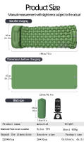 Alfombra De Dormir Para Acampar Al Aire Libre Plegable Con Almohadas Ultraligera Inflable Para Viajes Y Senderismo Matrícula De Natación En La Playa - details 1
