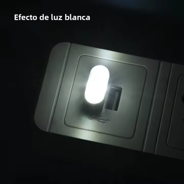 Luz LED USB Mini Para Interior De Coche Decorativa Neón Portátil Nocturna Plug And Play 1-5 Pack Luz De Emergencia - 1
