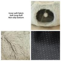 Cama De Gato De Peluche Con Tunnel Multifuncional Para Gatos De Interior Donut Fluffy Con Agujero Para Observar Material De Plush - details 10