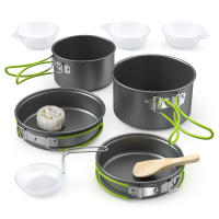 Juego De Cocina Para Camping Aluminio Portátil Utensilios De Mesa Al Aire Libre Set De Cocina BBQ Picnic Equipamiento De Hiking - details 0