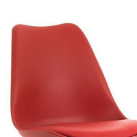 ORION91 Silla SIRIO Color Rojo Asiento Acolchado Piel Sintética y Patas Haya 54x81x48cm Comedor Oficina Salón Teletrabajo Cocina - SpazioLuzio - details 0