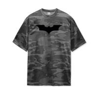 Camiseta De Hombre De Talla Grande Con Manga Corta En Negro Y Malla Fitness Camuflaje Ropa De Gimnasio Suelta Y Confortable Para Verano - details 5