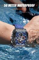 Reloj De Pulsera Digital Analógico SMAEL Para Hombre Con Pantalla Dual Cronógrafo Resistente Al Agua Y Luz LED Correa De Silicona Estilo Casual - details 6