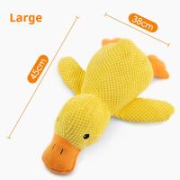 Juguete Para Perros De Peluche Compaño Pato Resistente a Mordidas Alivio Del Malestar Masticar Sonido Relajante Para Dormir - details 2
