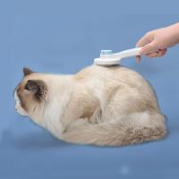 Cepillo de la preparación del gato para los gatos de pelo corto/largo, cepillo del gato con el botón del lanzamiento, cepillo de la preparación del perro para quitar la piel floja y la capa de base muerta - details 4