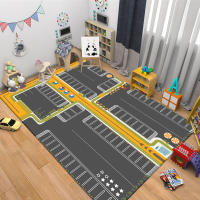 Alfombra Creativa De Juego De Puzzle Para Habitación De Niños Y Sala De Estar Moderna De Poliéster 100% Decorativa Y Antideslizante - details 3