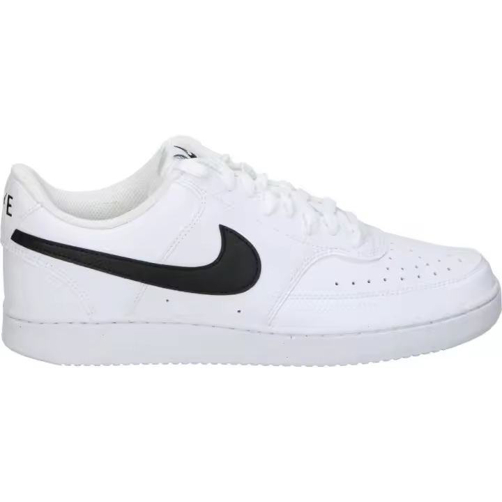NIKE| Deportiva Nike Court Vision Low Next Nature para Hombre – Zapatilla Casual en Color Blanco y Detalle Negro - Sneaker con Cierre de Cordones – Estilo Casual – Versátiles – Combinables – Cómodas – Modelo DH2987-101 - 1