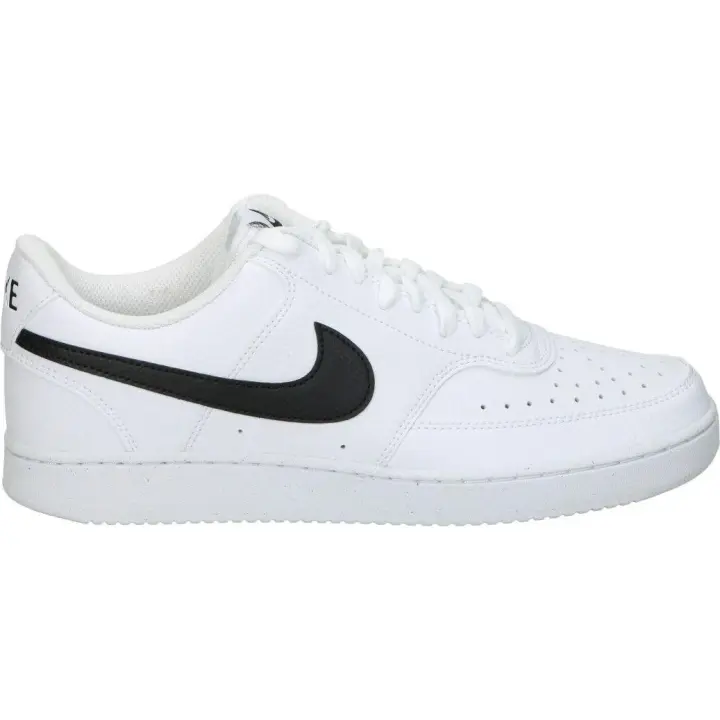 NIKE| Deportiva Nike Court Vision Low Next Nature para Hombre – Zapatilla Casual en Color Blanco y Detalle Negro - Sneaker con Cierre de Cordones – Estilo Casual – Versátiles – Combinables – Cómodas – Modelo DH2987-101 - 1