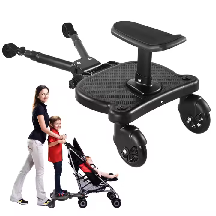 Tabla Universal 2 en 1 para Cochecitos, Reposapiés para Niños, Patinete Doble con Ruedas, Soporta hasta 25 kg, Compatible con la Mayoría de Cochecitos - Ideal para Niños a Partir de 3 Años - 1