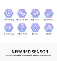 Lámpara LED UV Profesional Para Uñas S6 Con Pantalla Táctil Grande Secado De Esmaltes De Gel Lámpara De Secado De Uñas Con 36 Bolas De Luz - details 1