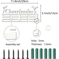 Estante De Medallas De Cheerleader Soporte Para Medallas De Deportes Metal Hierro Pequeño Montaje En Pared Decoración Para Casa Y Carreras - details 1
