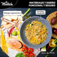 -Juego de 3 Sartenes de 20/24/28 cm, Aluminio Fundido con Vestido Antiadherente para Todo Type de Cocinas, Incluido Inducción, Sin PFOA, Mangos Antiquemadura (Bastei) - details 1
