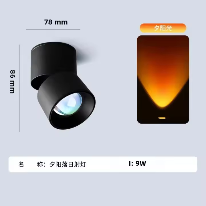 Spotlight LED Para Decoración De Sala De Estar Y Pasillo Lámpara De Techo Montada En Superficie Y Recogida Iluminación Focalizable Sin Químicos De Alta Potencia Fuente De Luz LED Garantía De Un Año - 1
