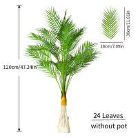 Grande Planta Artificial De Palma Tropical 50-120cm Hojas Verdes De Plástico Para Decoración De Jardín Oficina Hotel Y Hogar - details 5