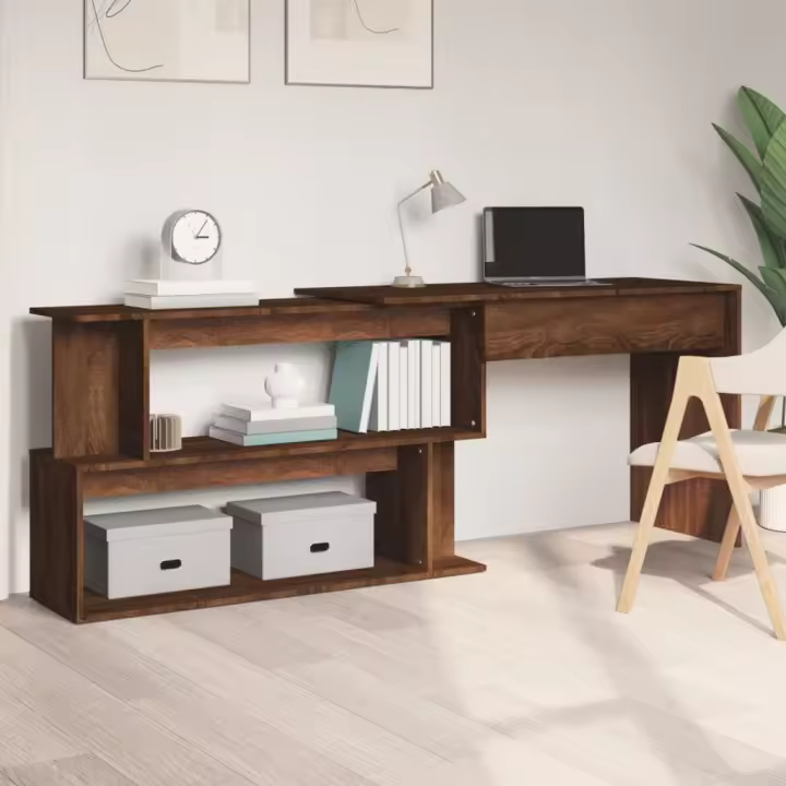 Escrito de Esquina Roble Marron 200x50x76cm Madera multicapa - 1