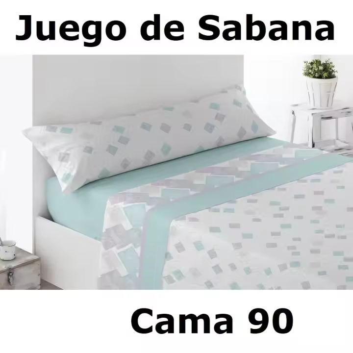 Juego Sábanas para Cama De 90, 3 Piezas ,Sábana Bajera, Encimera, Funda de Almohada,microfibra 100% poliester,cm,fespu - 1