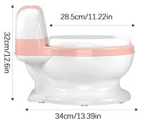 Asiento De Entrenamiento Para Ir Al Baño, Inodoro De PVC Para Niños Pequeños, Cómodo Asiento De Inodoro Con Protección Contra Salpicaduras De ABS, Inodoro De Entrenamiento Duradero, Asiento De Inodoro - details 3