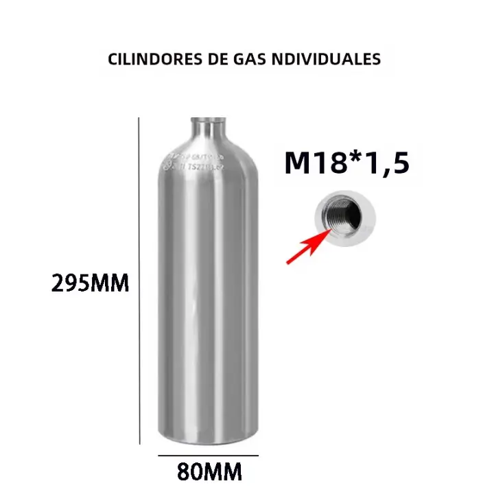 Cilindro De CO2 Para Acuario De Aleación De Aluminio Resistente a Explosiones Lleno De Oxígeno Alta Presión Para El Cuidado De Peces - 1