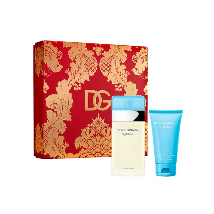 Dolce & Gabbana Set Light blue Eau De Toilette para Mujer 100ml ó 50ml  + Crema Corporal Hidratante 50ml