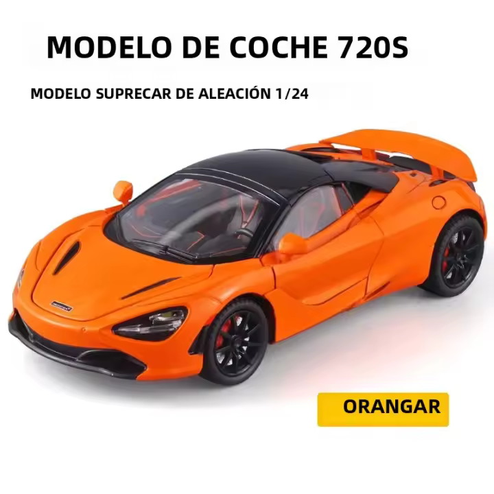 McLaren 720s Super Deportivo De Escala 1/24 En Aleación De Metal Modelo De Simulación Con Sonido Y Luz Juguete Retroalimentado Para Niños Regalos - 1