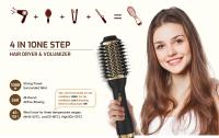LISAPRO One-Step Hot Air Brush Volumizer plus 2.0 Secador De Pelo Y Estilizador Negro Dorado Rizador De Cabello Con Cepillo - details 1