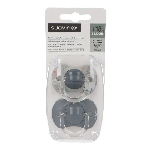 Suavinex Chupete Fisiologica +18 M Silicona 2Unds - 1