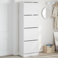 vidaXL Mueble Zapatero 4 Cajones Abatibles Estantes Organizador Color Gris hormigón,  Gris sonoma,  Marrón roble - details 5