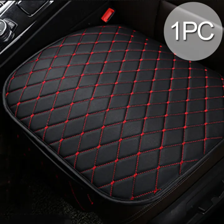 SEAMETAL-Funda de cuero Pu para asiento de coche, cojín Universal para las cuatro estaciones, alfombrilla de protección transpirable, estilo de coche - 1