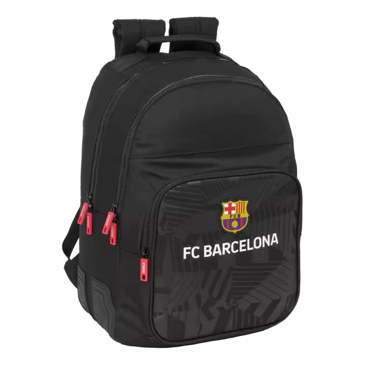 Mochila Doble Adaptable a Carro F.C.Barcelona "Black" 32X42X15 Cm (Safta 612426773) - 1