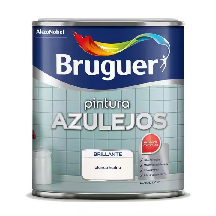 Pintura azulejos blanco harina 0201 0.75l - 1