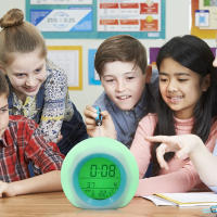 Reloj De Alarma Digital LED Con Luz Nocturna Cambiante De 7 Colores Temporizador Silencioso Para Dormitorio Decoración Regalos - details 3