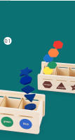 Juguete Educativo De Madera Con 25 Bloques Geométricos De Colores Caja De Almacenamiento Para Niños Juguete Montessori Para Preescolar - details 1