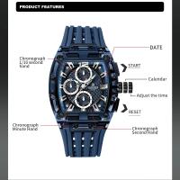 Reloj De Pulsera Deportivo NAVIFORCE NF7105 Para Hombres Con Banda De Silicona Resistente Al Agua Y Luminosidad Fecha Calendario Completo - details 2