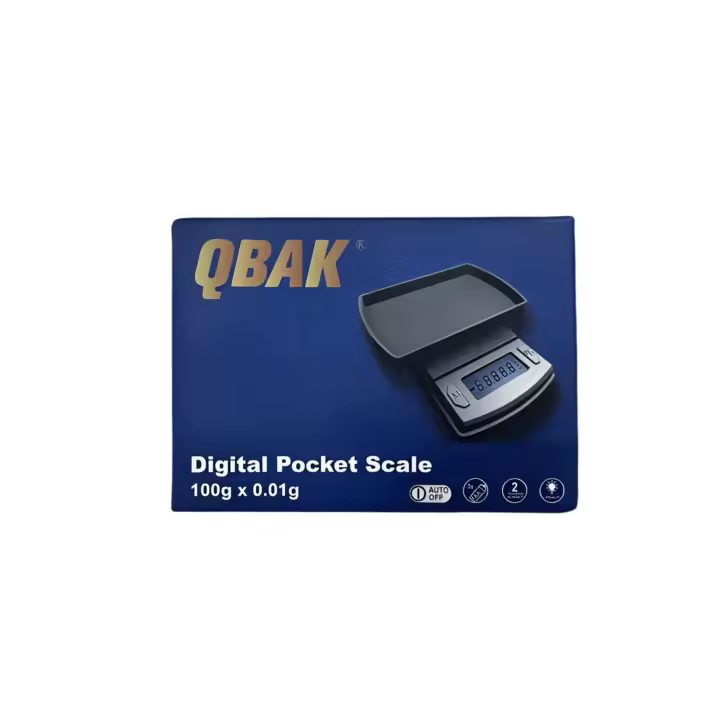 Báscula de Bolsillo Digital QBAK 0.01g-100g – Mini Balanza Portátil con 6 Modos, Tapa Desmontable, Pantalla LCD Retroiluminada - 1
