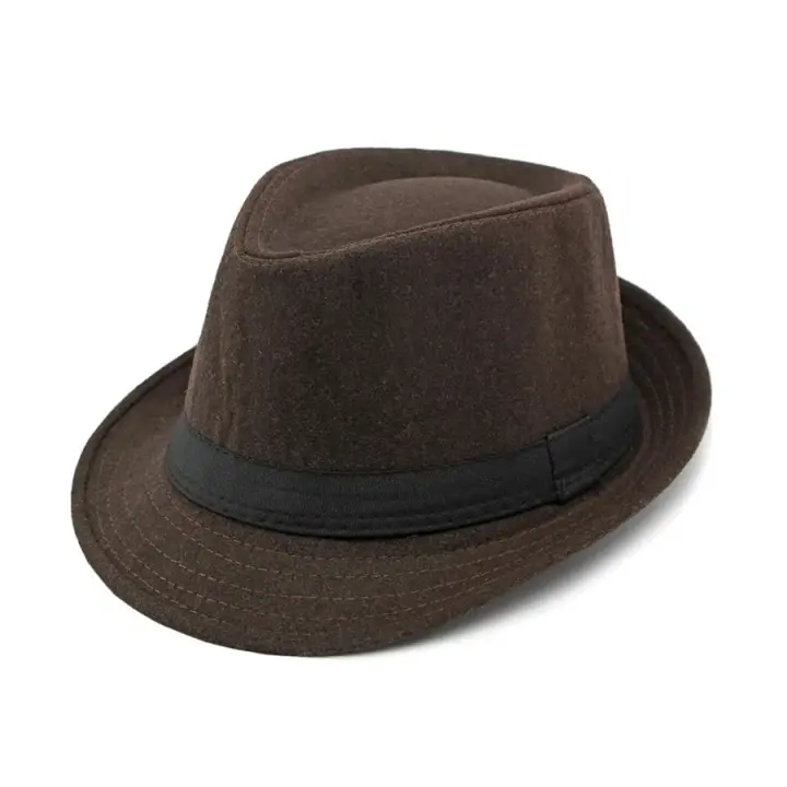 Gorro De Jazz De Piel De Ganso Unisex Para Hombres Mayores Fedora De Lana Otoño Invierno Ceremonias Casamiento Fiesta - 1