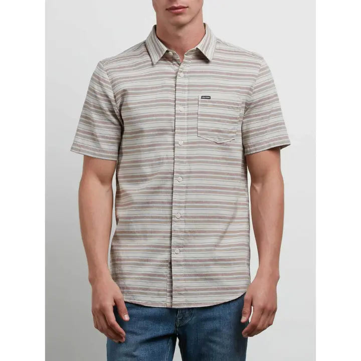 Camisa Volcom Sable para Hombre de Manga Corta en Color CLY - Estilo Casual y Cómodo - 1