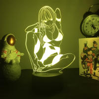 Lámpara De Mesa LED 3D Luz Nocturna Figura De Baño Con Ilusión De Zero Two Anime Darling in the Franxx 16 Colores Luz De Noche Para Dormitorio - details 2