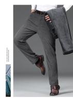 Pantalones Casuales De Corduroy Para Hombre Invierno Grueso Y Cálido Estilo Clásico Recto Trousers Térmicos De Fleece Moda Negocios - details 9