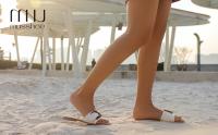 Sandalias Planas De Punta Redonda Para Mujer Zapatillas De Baile Elegantes Modernas De Verano Con Suela De Goma - details 2