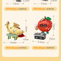 Bloques De Construcción De Micropartículas Mini Vista De La Calle Tienda De Takoyaki Tienda De Café Pastel De Fruta Pareja De Bolsas Lindas Para Niños Regalos De Navidad - details 28