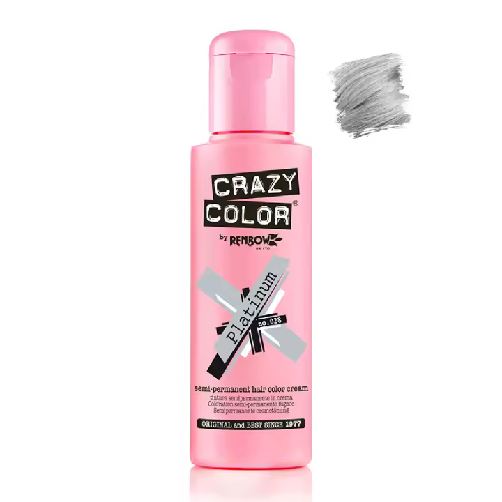 Tinte Semi Permanente sin Amoniaco 100ml: 28 -  Platinum - Crazy Color - 1