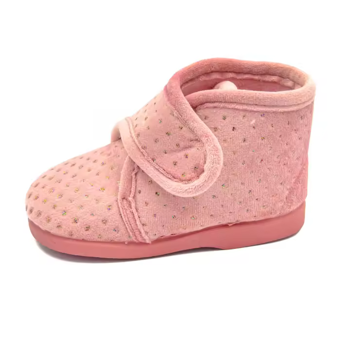 Zapatilla De Casa Con Puntitos Brillantes Para Niña - 1