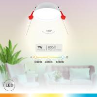 ARO REDONDO EMPOTRABLE COMPACTO LED LUMATI NEGRO/BLANCO GSC EVOLUTION 7W LUZ CCT 600 LUMENES - details 9