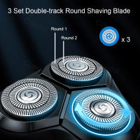 Afeitadora Eléctrica Para Hombres Máquina De Afeitar Barba Recargable Impermeable Con Cabeza Flotante Trimmer De Cabello Y Barba - details 3