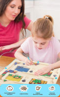 Juego De Mesa Magnético De Madera Puzzle De Colores Y Formas Para Niños Actividad De Avión De Viaje Juguete Educativo Montessori Para Preescolar - details 10