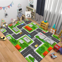 Alfombra Creativa De Juego De Puzzle Para Habitación De Niños Y Sala De Estar Moderna De Poliéster 100% Decorativa Y Antideslizante - details 2