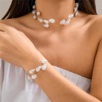 Collar De Moda Elegante Multicapa Imitación Perla Barroca Para Mujer Ingemark Collar Clavícula Kpop Joyería De Boda Aesthetic - details 2