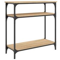vidaXL Mesa consola madera de ingeniería roble 75x29x75 cm Negro, Roble Sonoma, Roble ahumado Mesa de sofá Mesa de Entrada para Salón Consola de Entrada Mueble Recibidor Mesita Mesa auxiliar Salon - details 1